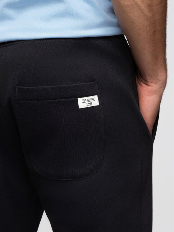 Ombre Ombre Spodnie dresowe OM-PABS-0304 Czarny Slim Fit