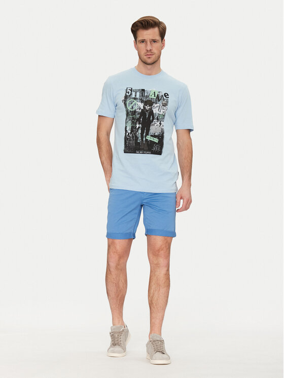 Blend Blend Šortky z materiálu 20717939 Modrá Regular Fit