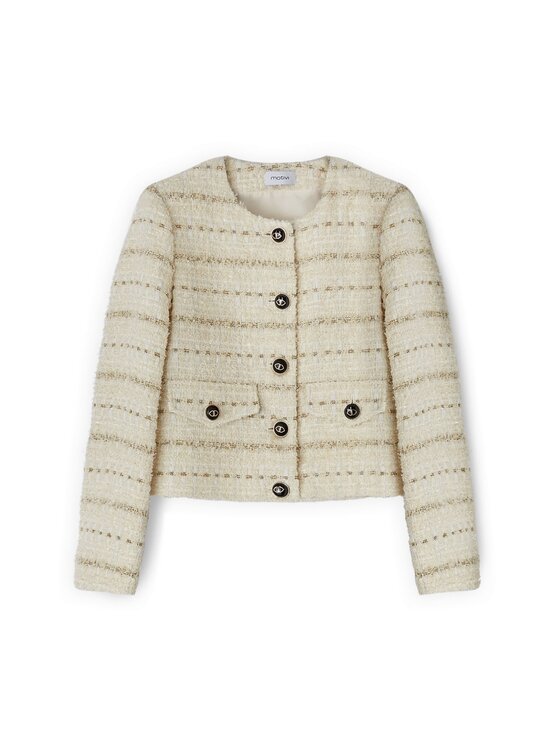 Motivi Motivi Giacca outdoor Q002Q001014N011 Écru Regular Fit