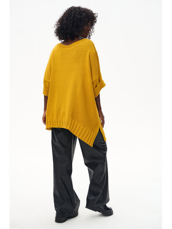 blue shadow blue shadow Sweter Persey Żółty Regular Fit