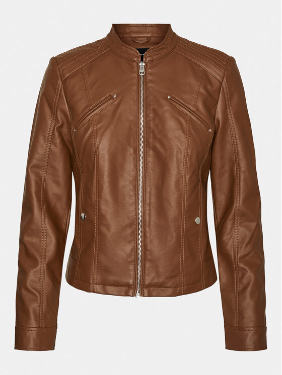 Vero Moda Vero Moda Jakna od imitacije kože Favodona 10288555 Smeđa Regular Fit