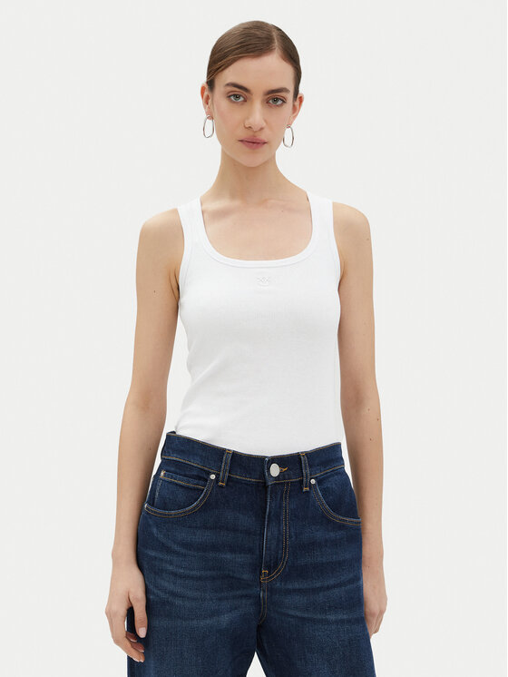 PINKO PINKO Top 100807 A2C1 Bílá Regular Fit