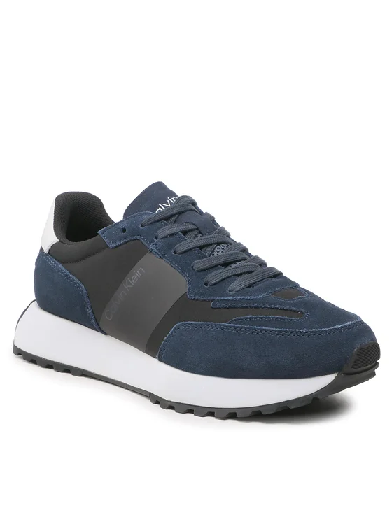 Calvin Klein Sneakers Low Top Lace Up Mix HM0HM00497 Dunkelblau