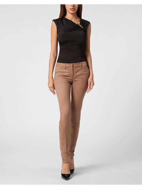PHILIPP PLEIN PHILIPP PLEIN Chino nohavice 22685 Hnedá