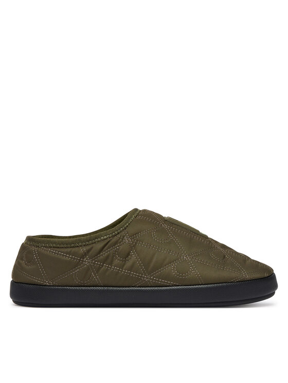 Calvin Klein Calvin Klein Kapcie Home Slipper Quilted Rip Emblem HM0HM02280 Khaki