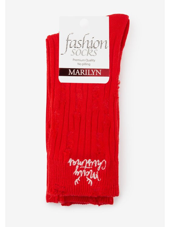 Poupée Marilyn Poupée Marilyn Skarpety damskie SVL MERRY CHRISTMAS Czerwony