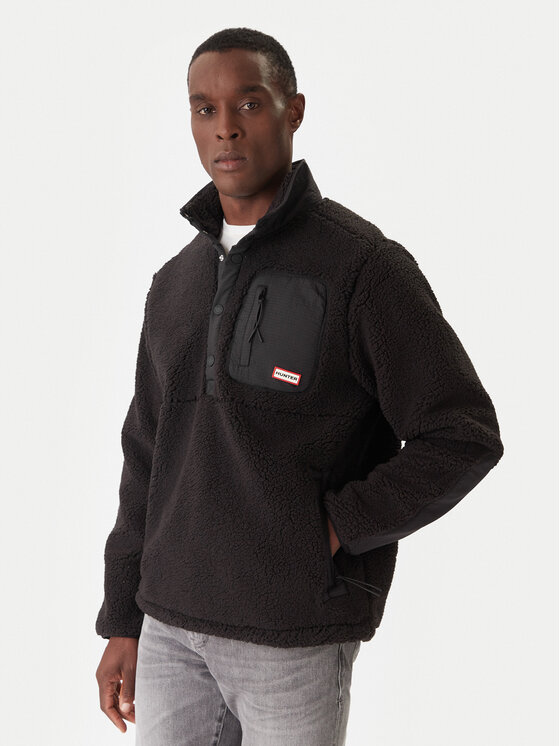 Hunter Hunter Fleecová mikina Athol HARM0017252 Čierna Regular Fit