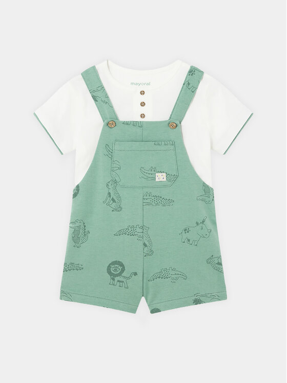 Mayoral Mayoral Set majica i hlače 1652 Zelena Regular Fit