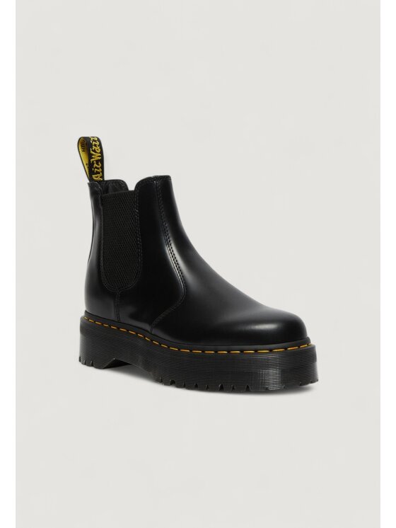 Dr. Martens Dr. Martens Μποτάκια 2976 QUAD BLACK POLISHED SMOOTH Μαύρο