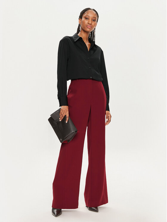 Calvin Klein Calvin Klein Stoffhose K20K207155 Rot Wide Leg