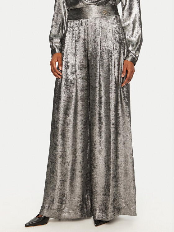 Rinascimento Rinascimento Riidest püksid CFC0121737003 Hõbedane Regular Fit