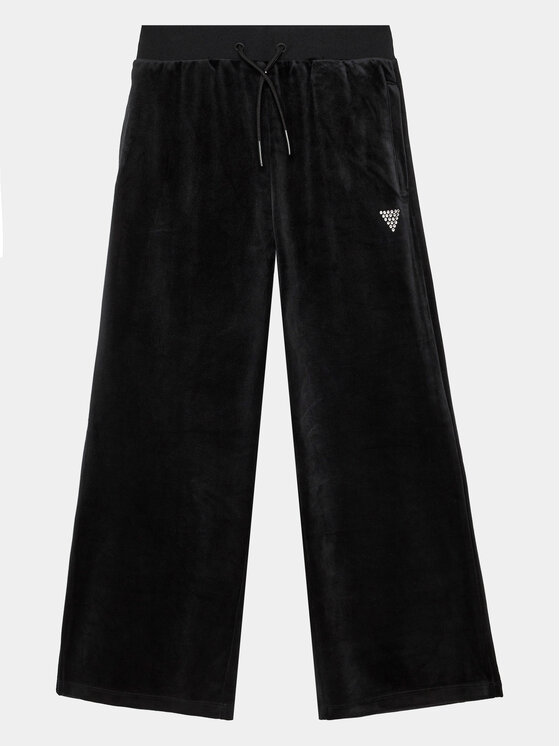 Guess Teplákové nohavice J4RQ16 KBXI2 Čierna Wide Leg