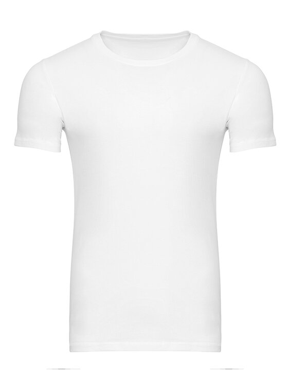 TeeShoppen TeeShoppen T-Shirt 'Muscle Collection' Biały Slim Fit