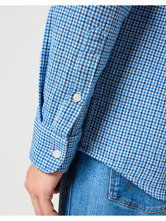 Wrangler Wrangler Koszula 1 PKT SHIRT LIGHT Niebieski Regular Fit