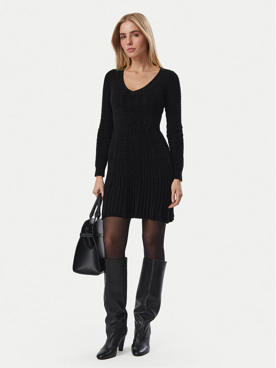 Guess Guess Rochie tricotată W6BK31 Z1443 Negru Regular Fit