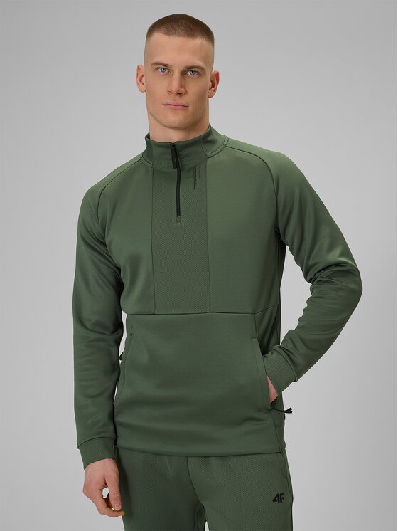 4F 4F Bluza techniczna ATHLETIC Khaki Regular Fit