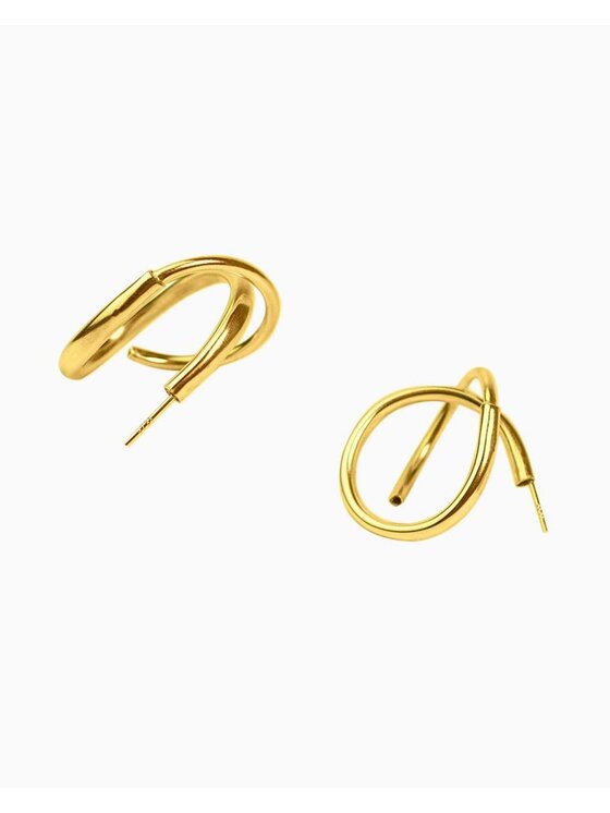 MAKSI.MIUK MAKSI.MIUK Kolczyki Ecliss Double Hoops Złoty