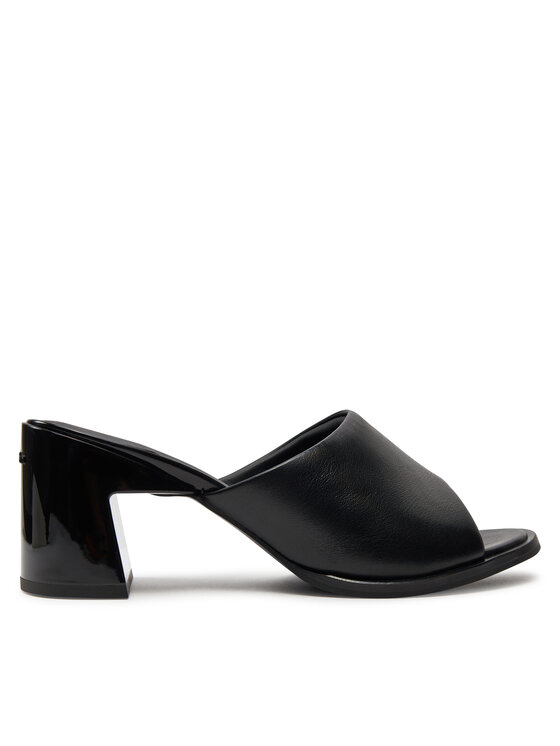 Şlapi Calvin Klein Heel Mule 60 Lth HW0HW01941 Negru