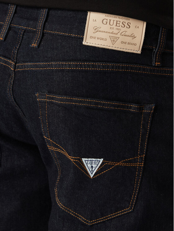 Guess Guess Jeansy Angels M6YAN2 D1472 Granatowy Slim Fit