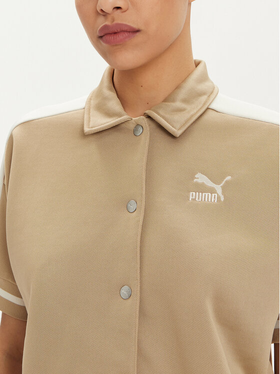 Puma Puma Μπλούζα T7 For The Fanbase 624343 Μπεζ Relaxed Fit