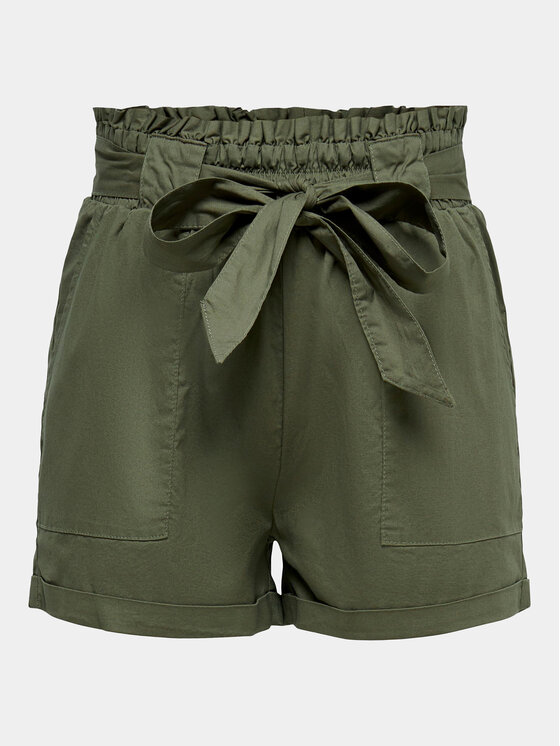 ONLY ONLY Szorty materiałowe Smilla 15154906 Khaki Regular Fit