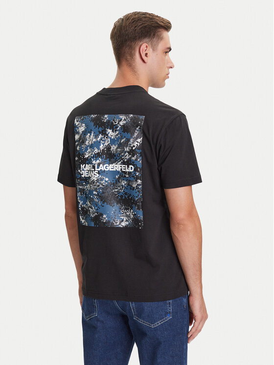 Karl Lagerfeld Jeans Karl Lagerfeld Jeans T-Shirt A3M17029 Czarny Regular Fit