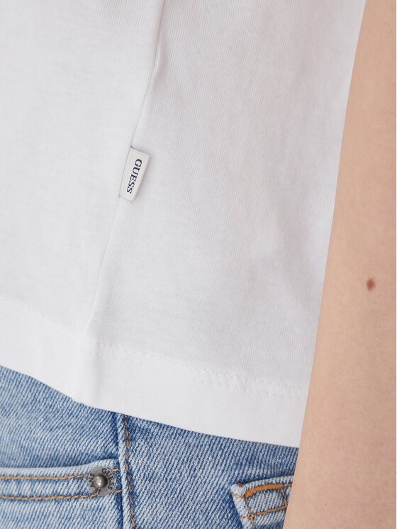 Guess Jeans Guess Jeans T-Shirt W4YI73 K8HM0 Bílá Boxy Fit