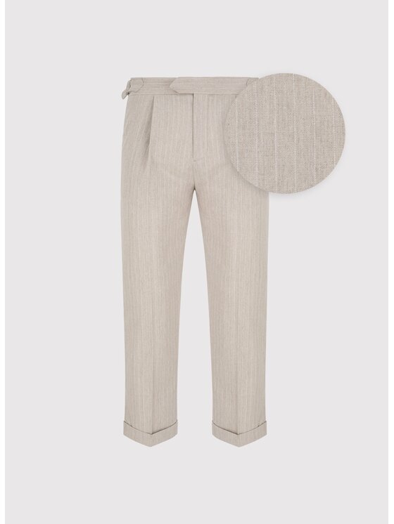 Pako Lorente Pako Lorente Spodnie materiałowe P25SF-WX-002 Beżowy Regular Fit