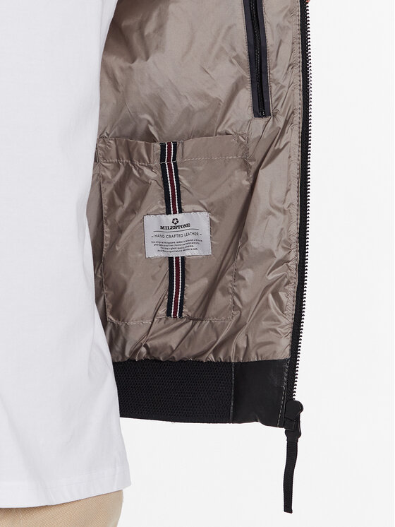 Milestone Milestone Ādas jaka 311019 60220 Melns Regular Fit