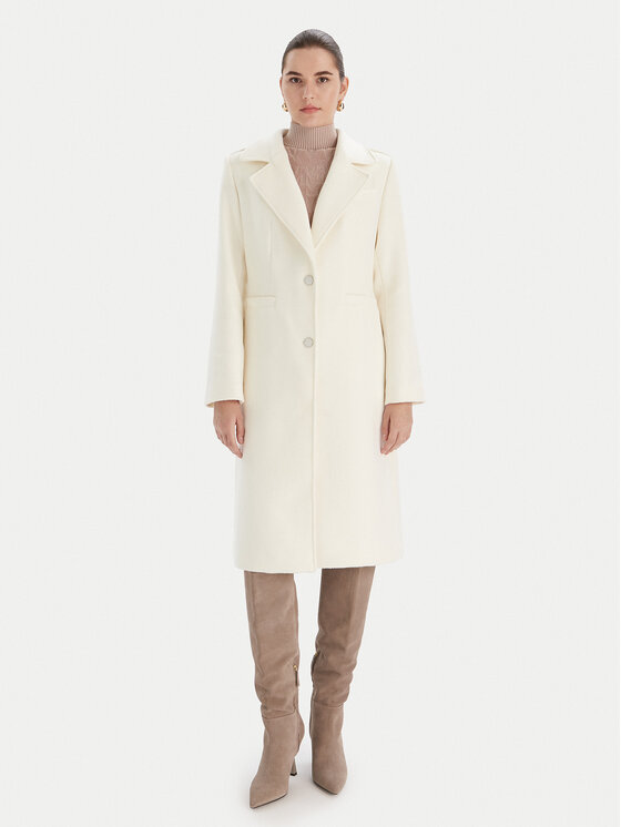 Guess Guess Wollmantel W5BL19 W2642 Écru Regular Fit