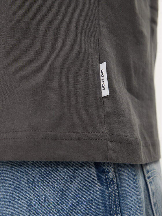Only & Sons Only & Sons Тишърт Fred 22022532 Сив Relaxed Fit