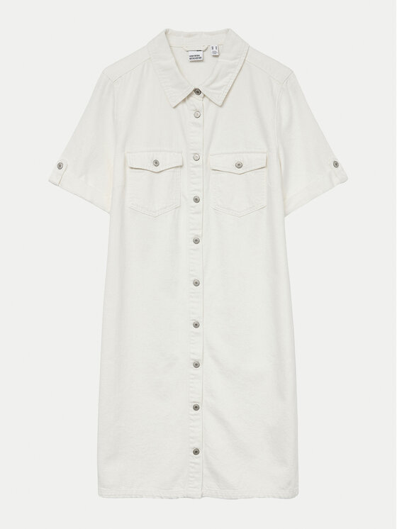 Vero Moda Vero Moda Sukienka jeansowa Jennie 10309665 Biały Regular Fit