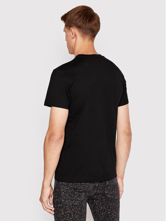 Versace Jeans Couture Versace Jeans Couture T-Shirt Vemblem Rub 73GAHT06 Czarny Regular Fit