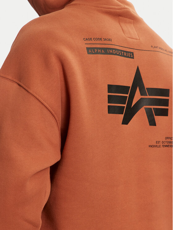 Alpha Industries Alpha Industries Bluza 146336 Brązowy Regular Fit