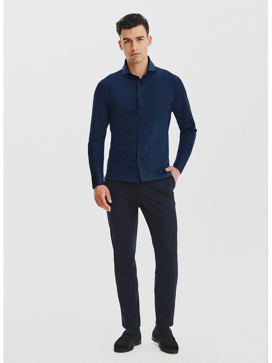 Pako Lorente Pako Lorente Koszula P25WF-1X-025 Granatowy Classic Fit