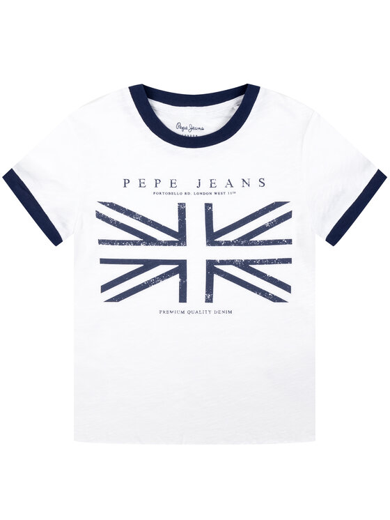 Pepe Jeans Pepe Jeans Marškinėliai PG502203 Balta Regular Fit
