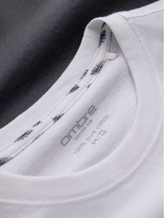 Ombre Ombre T-Shirt S2043 Szary Regular Fit