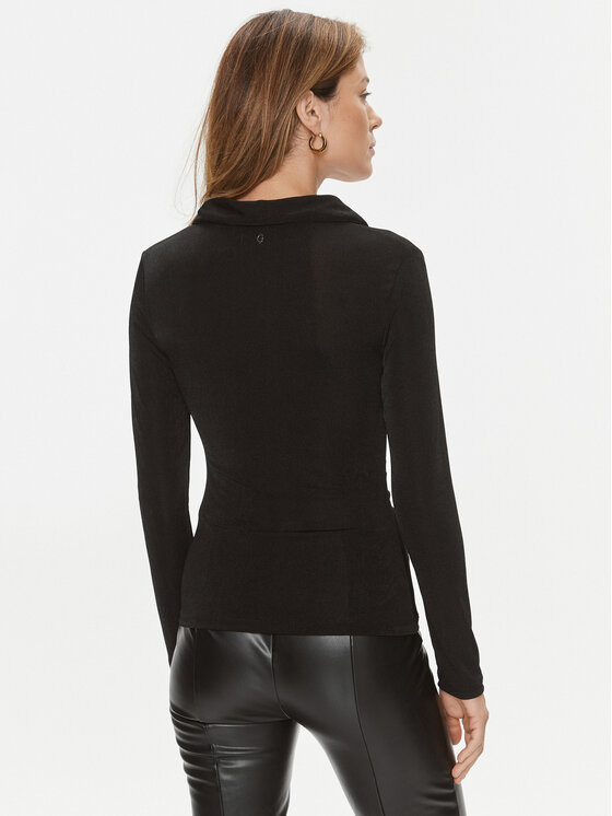 Guess Guess Hemd Milana W2BP43 KBEM0 Schwarz Slim Fit