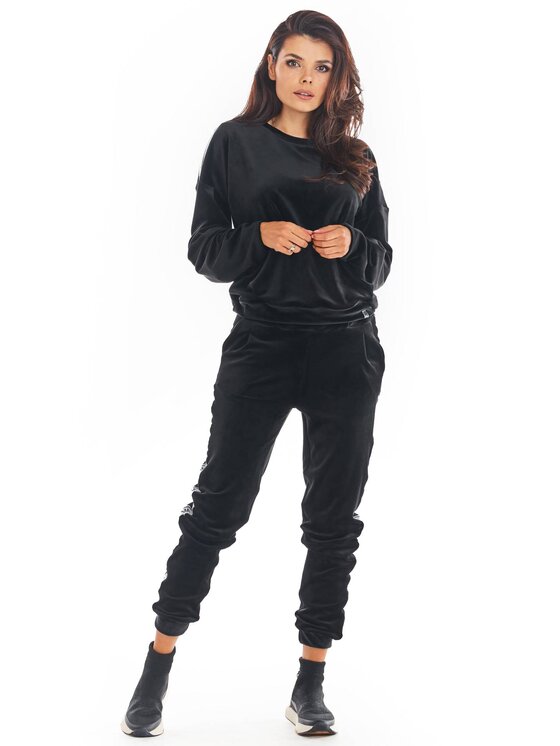 Awama Awama Bluza A374 Czarny Basic Fit