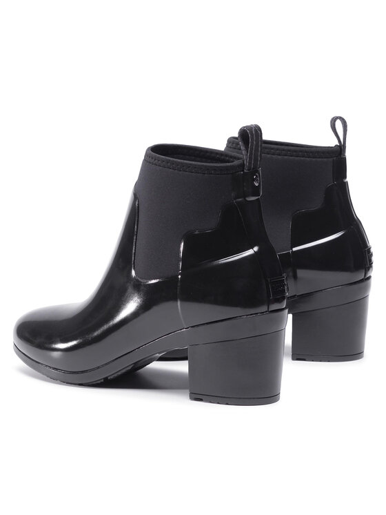 Hunter refined mid hot sale heel gloss rain boots