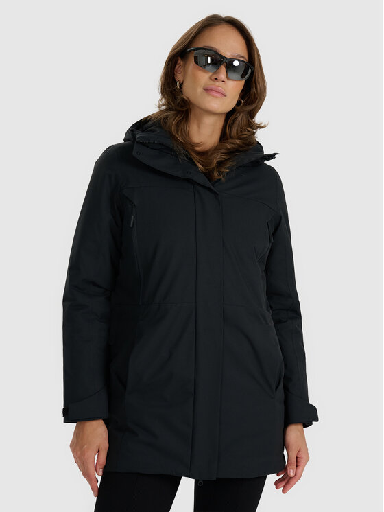 4F 4F Płaszcz przejściowy URBAN COMMUTER Czarny Regular Fit