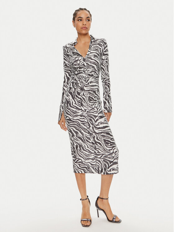 ROTATE ROTATE Koktel haljina Simone 1125782959 Crna Slim Fit