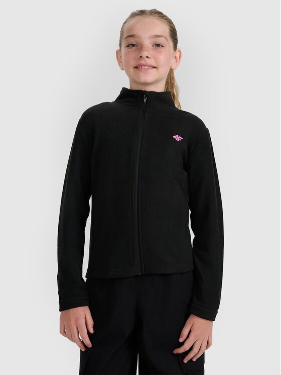 4F 4F Bluza BASIC+ Czarny Slim Fit