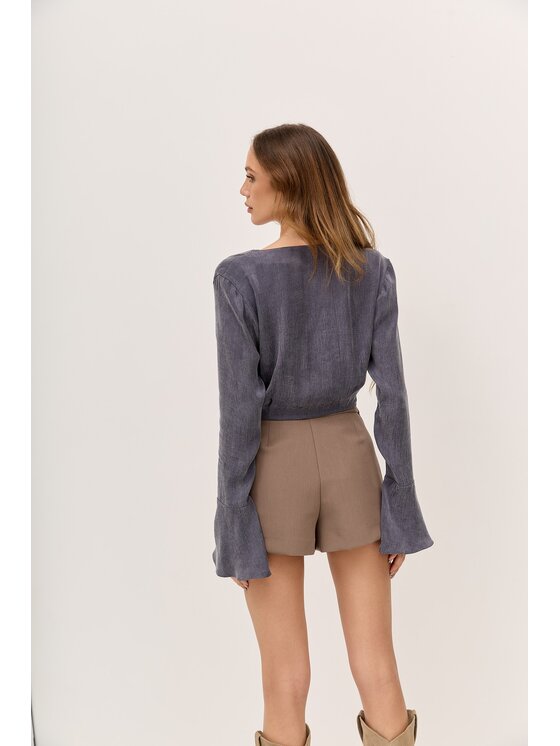 Hottie Hot Hottie Hot Blusa TOGO cupro Blu scuro Regular Fit