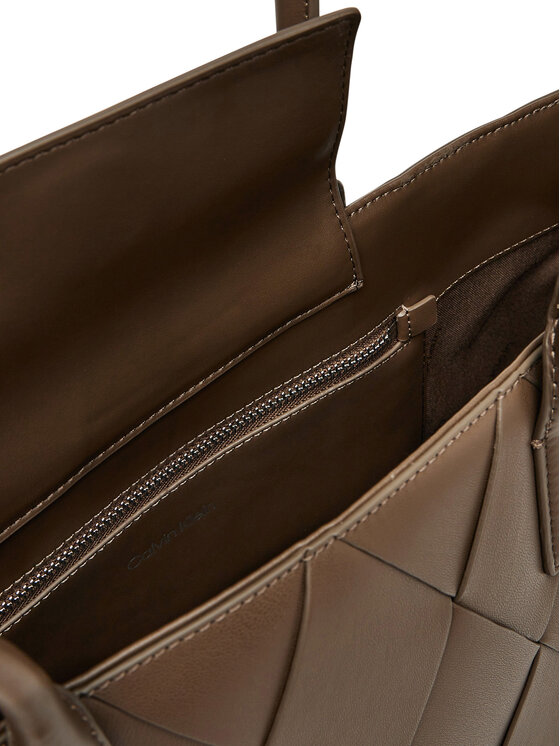 Calvin Klein Calvin Klein Torebka Ck Woven Medium Shopper K60K612994 Brązowy