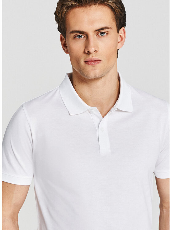 Pako Lorente Pako Lorente Polo P26SF-TX-012 Biały Classic Fit