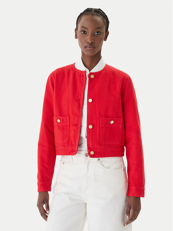 Tommy Hilfiger Geacă de blugi WW0WW48591 Portocaliu Regular Fit