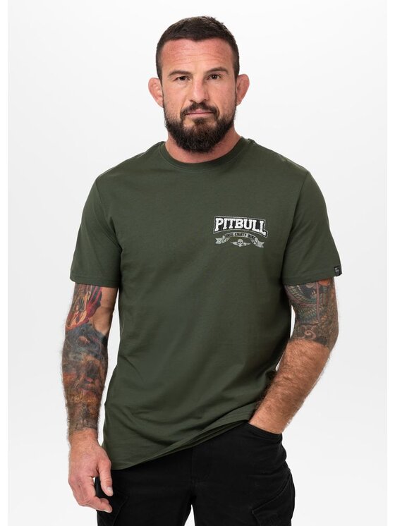 PITBULL PITBULL T-Shirt Koszulka męska TROUBLEMAKER XXL Zielony Regular Fit