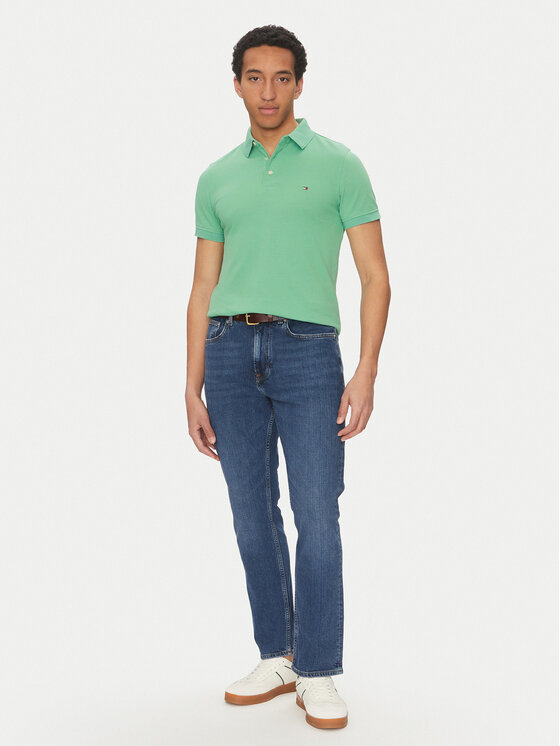 Tommy Hilfiger Tommy Hilfiger Polo 1985 MW0MW17771 Zielony Slim Fit