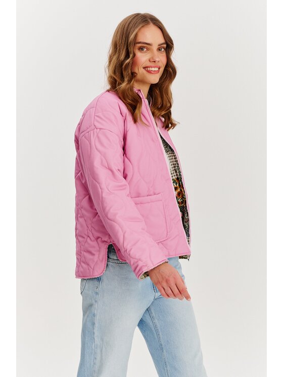 NAOKO NAOKO Prechodná bunda Pink Meadow Ružová Regular Fit
